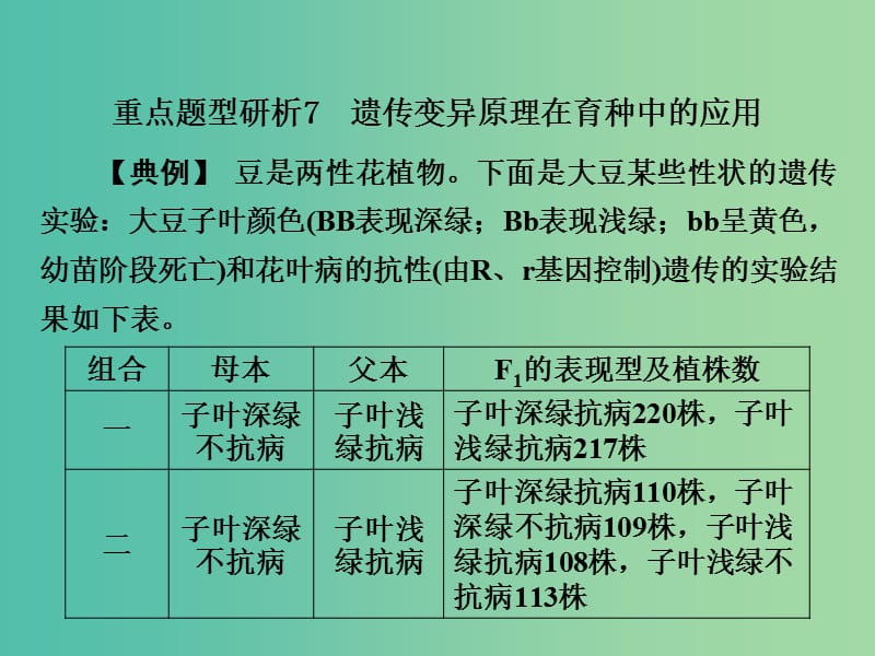 高考生物一轮复习 考能专项突破7 遗传变异原理在育种中的应用课件.ppt_第2页