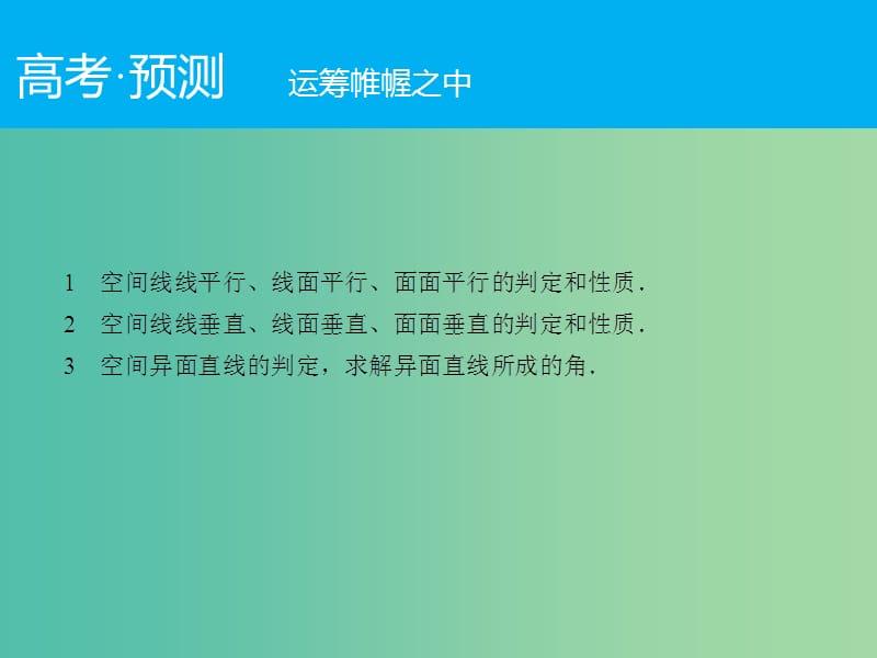 高考数学二轮复习 第1部分 专题5 必考点12 点、直线、平面间的位置关系课件 理.ppt_第2页