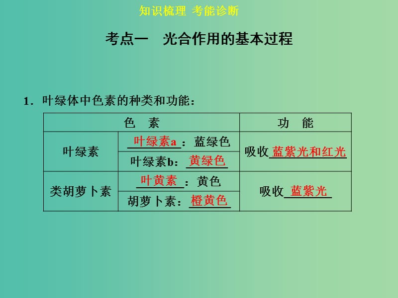 高考生物一轮复习 第三单元 第3讲 光与光合作用课件.ppt_第3页