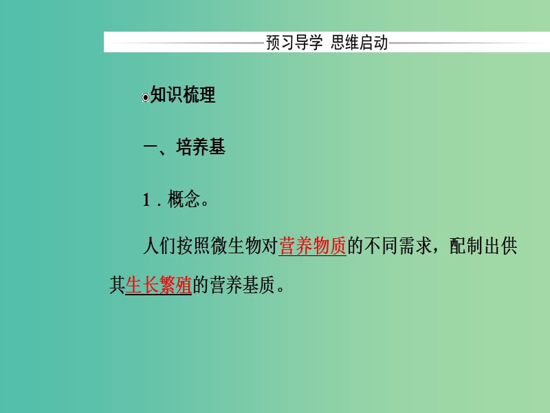 高中生物 专题2 微生物的培养与应用 课题1 微生物的实验室培养课件 新人教版选修1.ppt_第3页