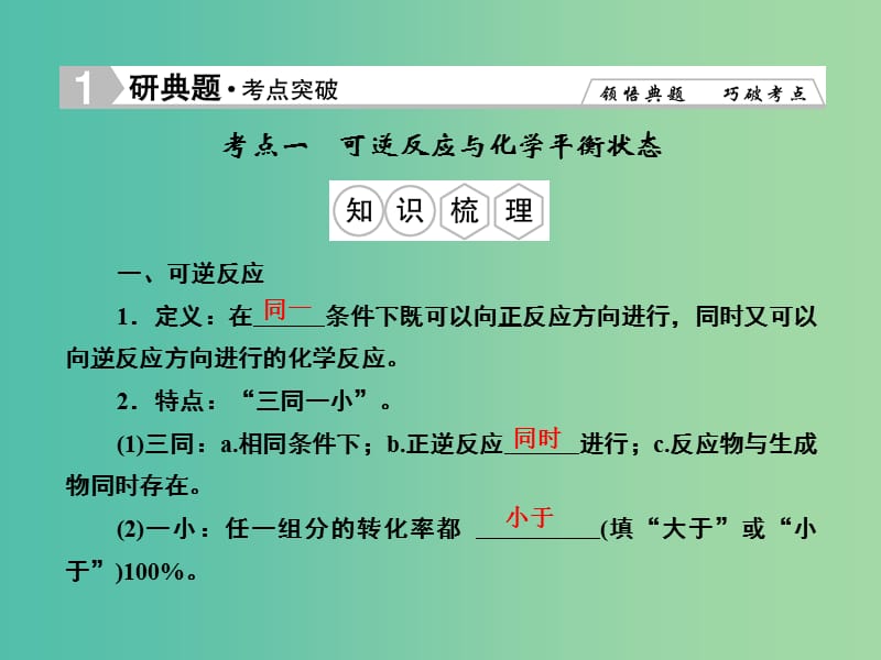 高考化学总复习 7.2化学平衡状态 化学平衡的移动课件.ppt_第2页