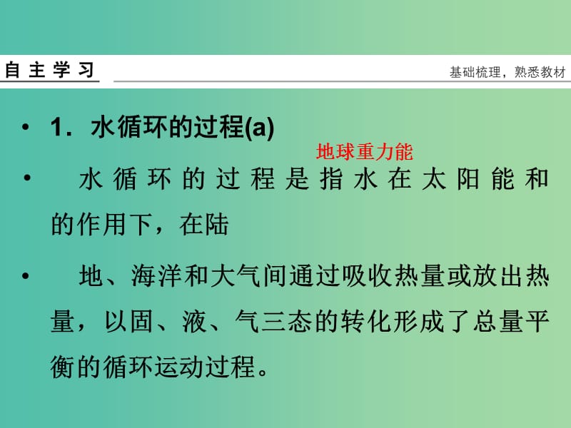 高考地理总复习 第二章 自然环境中的物质运动和能量 第9课时 水循环和洋流课件 新人教版.ppt_第3页