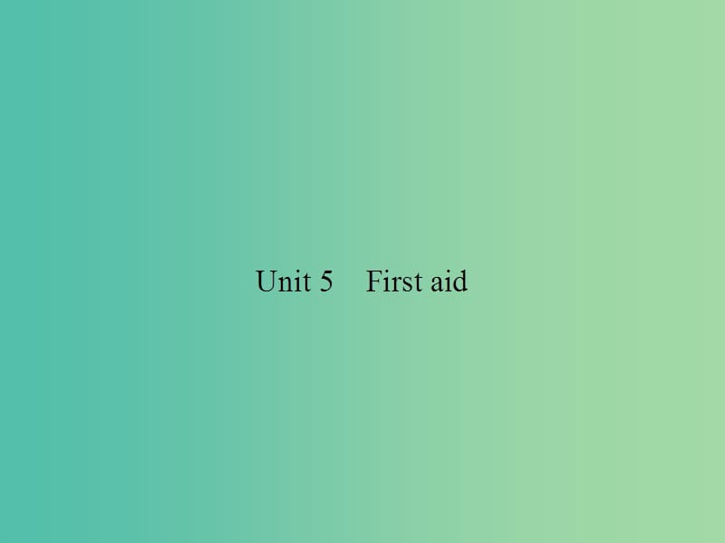 高考英语总复习 Unit 5 First aid课件 新人教版必修5.ppt_第1页