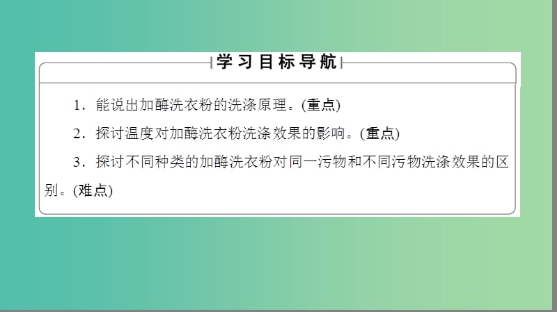 高中生物专题4酶的研究与应用课题2探讨加酶洗衣粉的洗涤效果课件新人教版.ppt_第2页