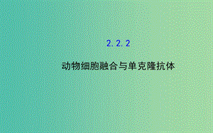 高中生物 精講優(yōu)練課型 專題2 細(xì)胞工程 2.2.2 動物細(xì)胞融合與單克隆抗體同課異構(gòu)課件 新人教版選修3.ppt