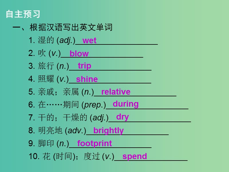 七年级英语上册 Module 2 The natural world Unit 4 Seasons课件 （新版）牛津深圳版.ppt_第2页