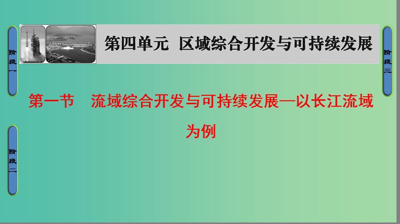 高中地理第4单元区域综合开发与可持续发展第1节流域综合开发与可持续发展-以长江流域为例课件鲁教版.ppt_第1页