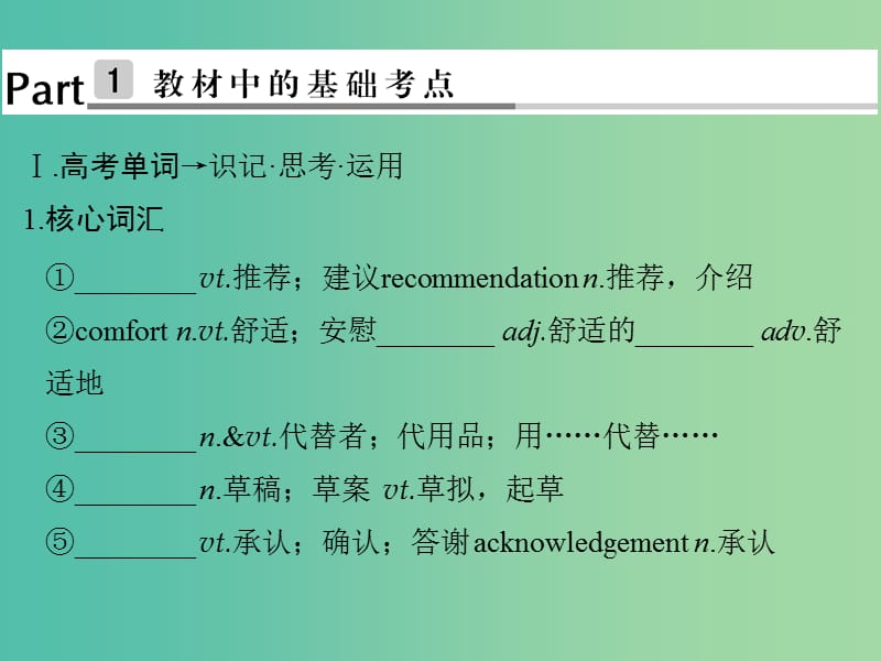 高考英语大一轮复习第1部分基础知识考点Unit5Travellingabroad课件新人教版.ppt_第2页