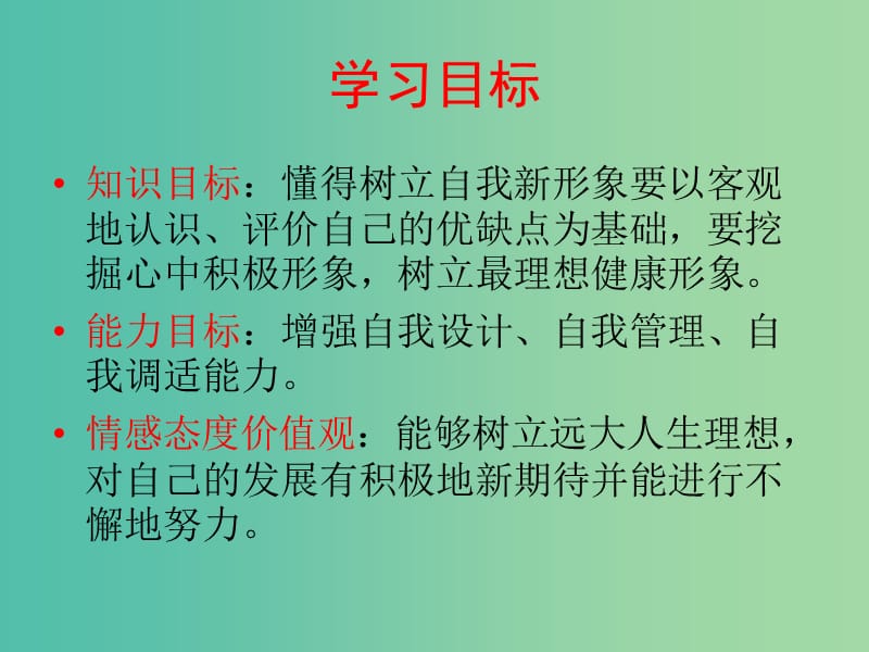 七年级政治上册 第五课 第3框 自我新形象课件 新人教版.ppt_第3页