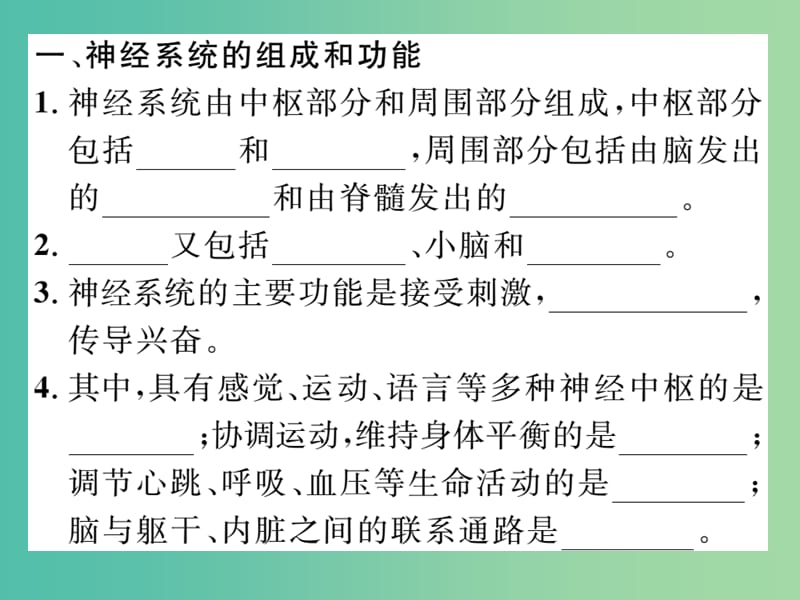 七年级生物下册 第六章 第二节 神经系统的组成课件 新人教版.ppt_第3页