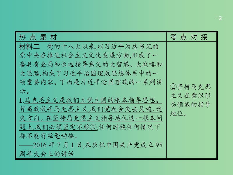 高考政治一轮复习第四单元发展中国特色社会主义文化单元整合课件新人教版.ppt_第2页