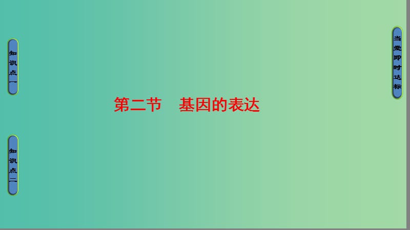 高中生物 第3单元 遗传与变异的分子基础 第2章 基因对性状的控制 第2节 基因的表达课件 中图版必修2.ppt_第1页