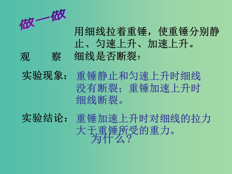 高中物理 6.4 超重和失重课件1 鲁科版必修1.ppt_第3页