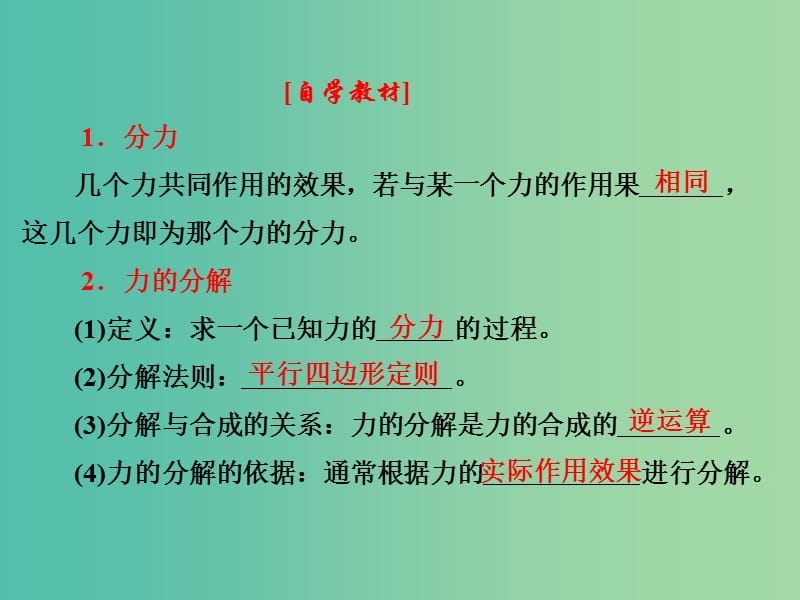 高中物理 5.2 力的分解课件2 鲁科版必修1.ppt_第3页