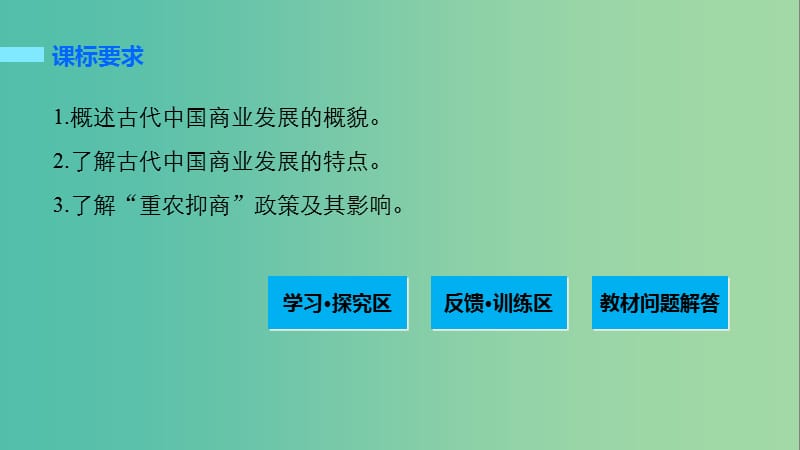 高中历史 第一单元 中国古代的农耕经济 5 农耕时代的商业与城市课件 岳麓版必修2.ppt_第2页