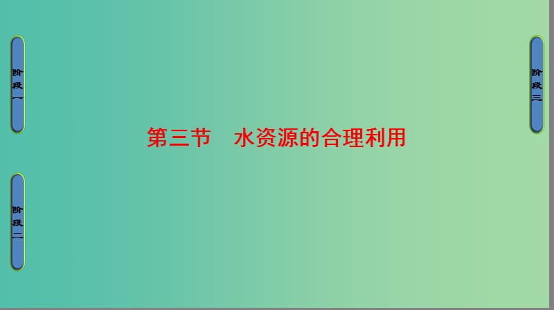 高中地理 第3章 地球上的水 第3节 水资源的合理利用课件 新人教版必修1.ppt_第1页