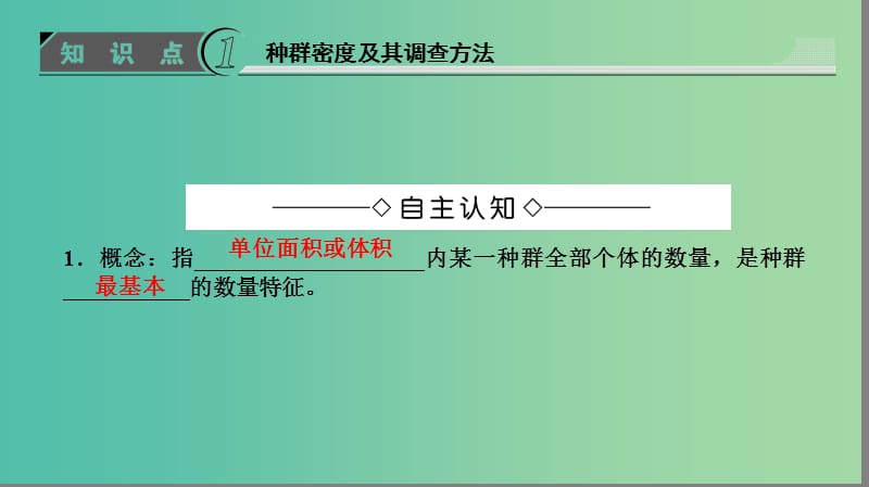 高中生物 第3章 生物群落的演替 第1节 生物群落的基本单位——种群（第1课时）种群的特征课件 苏教版必修3.ppt_第3页