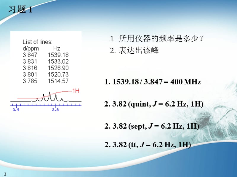 核磁共振氢谱习题及例题和答案.ppt_第2页