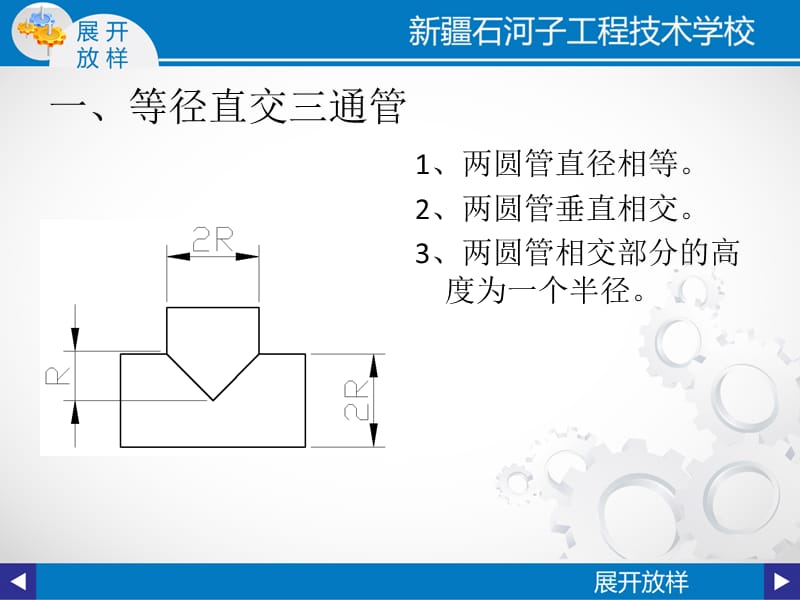 展开放样等径直交三通管.ppt_第2页