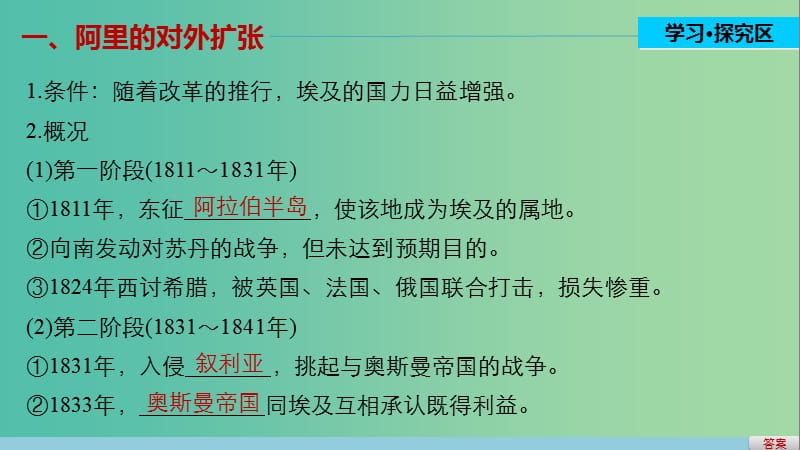 高中历史 第六单元 穆罕默德阿里改革 3 改革的后果课件 新人教版选修1.ppt_第3页