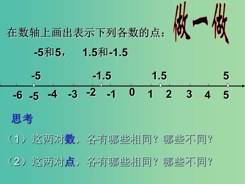 七年级数学上册 2.3 相反数课件 （新版）华东师大版.ppt_第2页