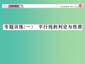 七年級數(shù)學(xué)下冊 專題訓(xùn)練一 平行線的判定與性質(zhì)課件 （新版）浙教版.ppt