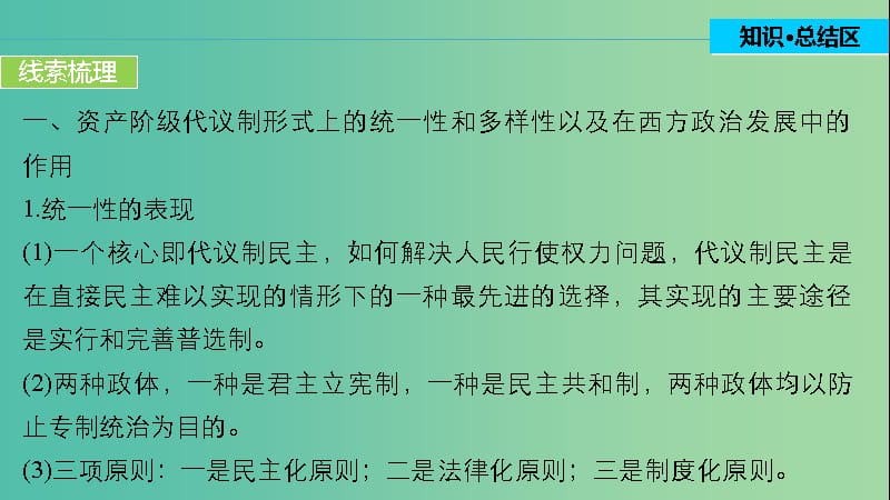 高中历史 专题七 近代西方民主政治的确立与发展 4 专题学习总结课件 人民版必修1.ppt_第3页