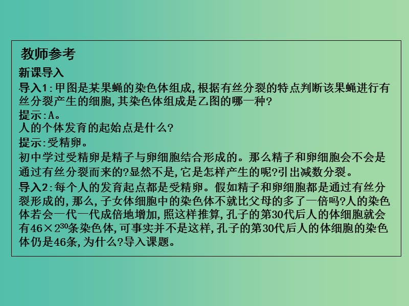 高中生物 第2章 第1课时 基因和染色体的关系 减数分裂课件 新人教版必修2.ppt_第2页