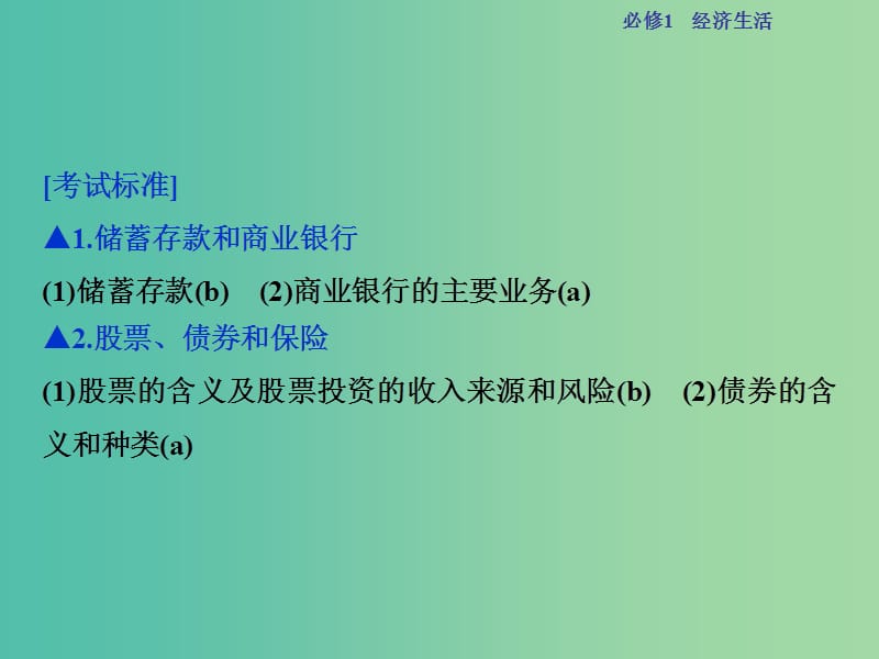 高考政治总复习 第二单元 生产劳动与经营 第六课 投资理财的选择课件 新人教版必修1.ppt_第2页