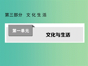 高考政治第一轮复习 第一单元 第一课 文化与社会课件 新人教版必修3.ppt