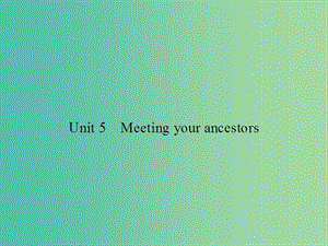 高考英語(yǔ)總復(fù)習(xí) Unit 5 Meeting your ancestors課件 新人教版選修8.ppt