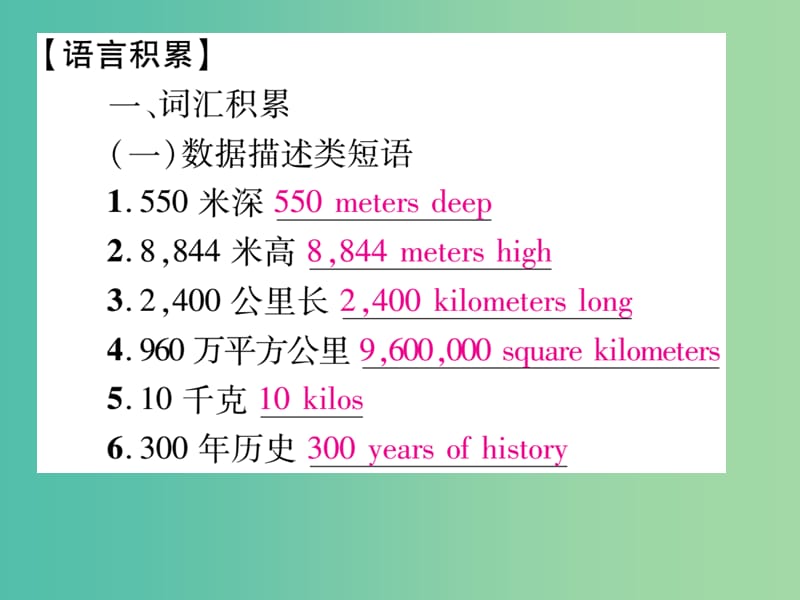 八年级英语下册 Unit 7 What’s the highest mountain in the world同步作文指导课件 （新版）人教新目标版.ppt_第3页