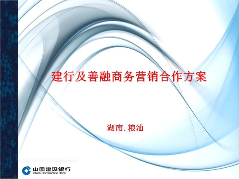 建行及善融商务营销合作方案.ppt_第1页