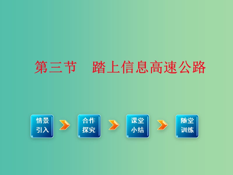 九年级物理全册 第19章 走进信息时代 第3节 踏上信息高速公路课件1 （新版）沪科版.ppt_第1页