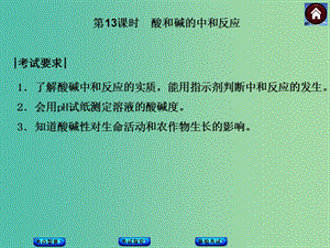 中考化學(xué)基礎(chǔ)復(fù)習(xí) 第13課時(shí) 酸和堿的中和反應(yīng)課件 新人教版.ppt