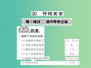 九年級(jí)語文下冊 30 詩詞五首課件 語文版.ppt