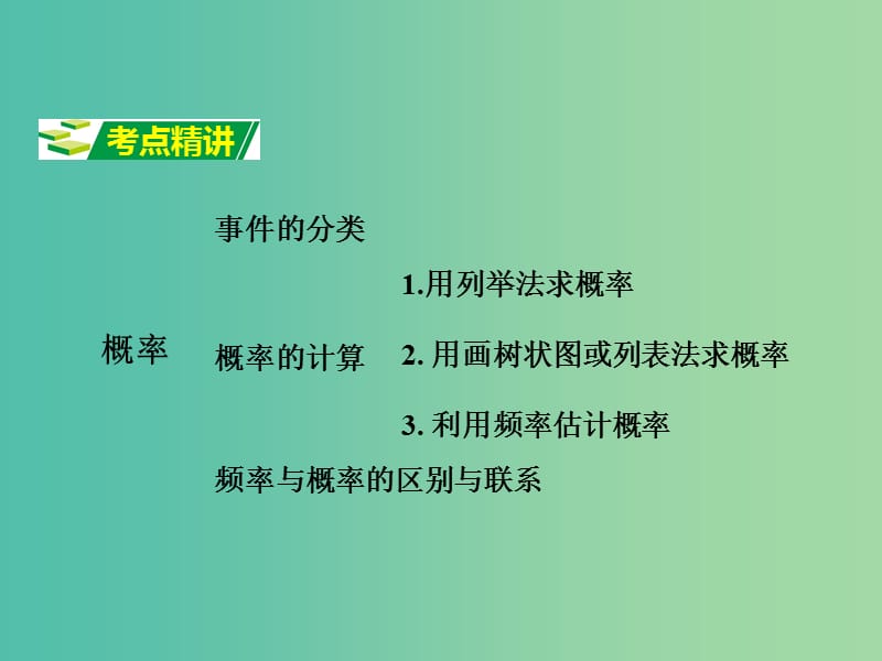 中考数学 第一部分 考点研究 第34课时 概率复习课件.ppt_第2页