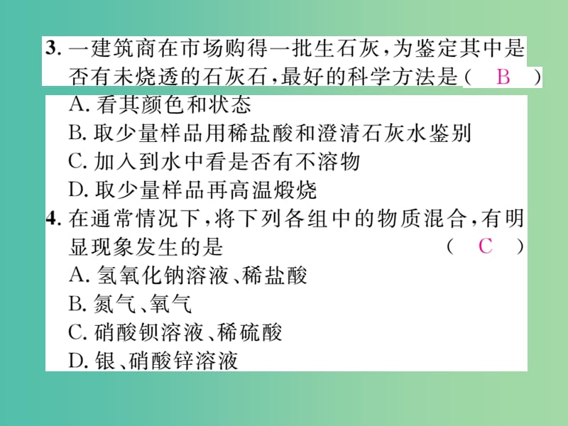 九年级化学下册 第11单元 盐 化肥自我测评课件 （新版）新人教版.ppt_第3页