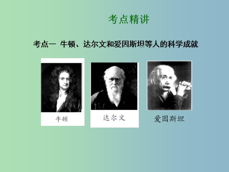 中考历史总复习 第一部分 教材知识梳理 模块三 世界近代史 主题七 科学与思想文化课件 北师大版.ppt_第3页