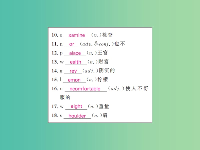 中考英语 基础知识梳理 第二十五讲 九全 Unit 11课件 人教新目标版.ppt_第2页