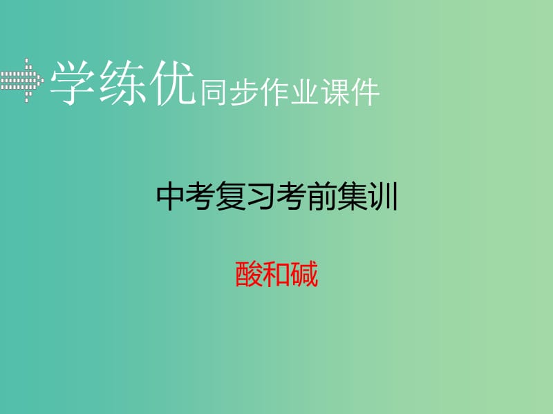 中考化学复习 专题六 酸和碱（小册子）课件 新人教版.ppt_第1页