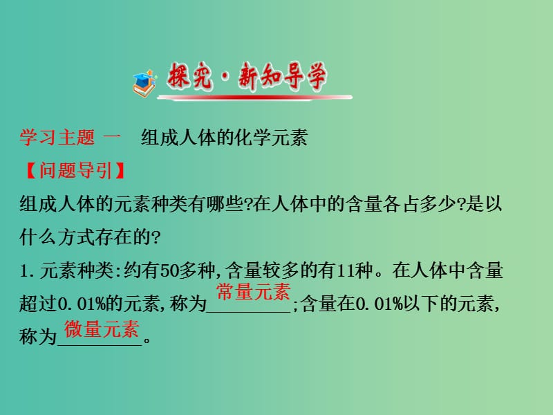 中考化学专题复习 化学元素与人体健康课件.ppt_第2页