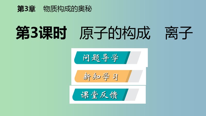 九年级化学上册第3章物质构成的奥秘第1节构成物质的基本微粒第3课时原子的构成相对原子质量课件沪教版.ppt_第2页