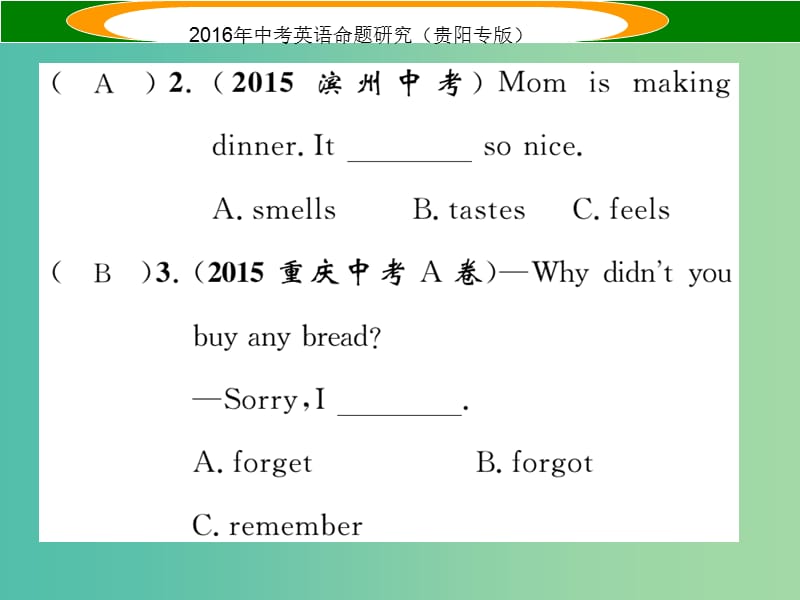 中考英语 语法专题突破精练 专题八 动词 第一节 动词的分类及辨析课件.ppt_第3页