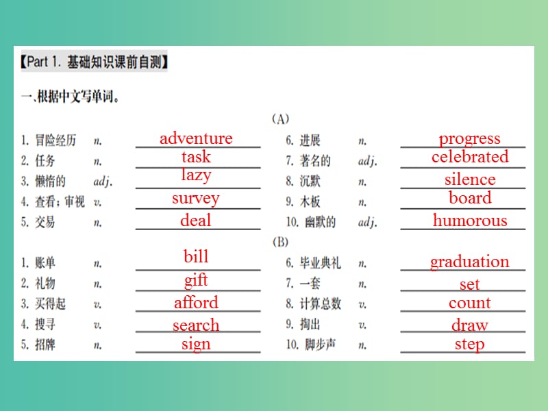 中考英语 课本梳理 九上 Unit 7-8复习课件.ppt_第2页