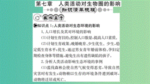 中考生物 知識(shí)系統(tǒng)復(fù)習(xí) 第四單元 第七章 人體活動(dòng)對(duì)生物圈的影響課件.ppt