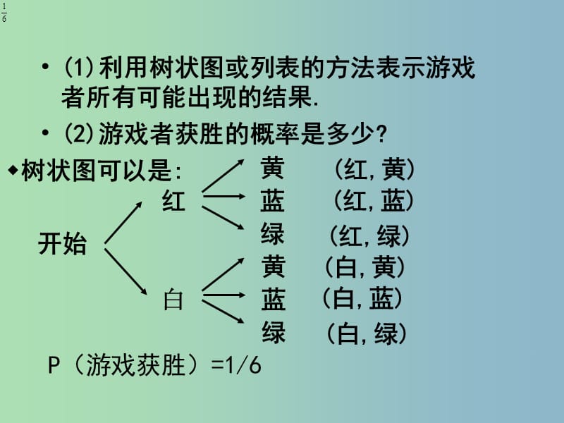 九年级数学上册 3.1 用树状图或表格求概率（第3课时）课件 （新版）北师大版.ppt_第3页