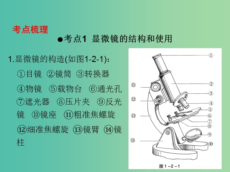 中考生物 第一部分 教材考点同步解析 第二单元 生物体的结构层次（第1课时）复习课件 新人教版.ppt_第2页