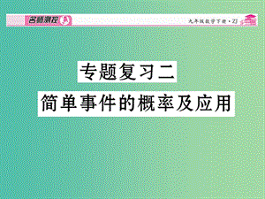 九年級數(shù)學(xué)下冊 專題復(fù)習(xí)二 簡單事件的概率及應(yīng)用課件 （新版）浙教版.ppt