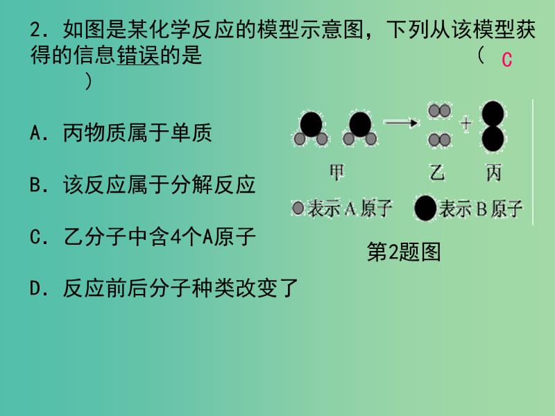 中考科学总复习 阶段检测7 化学综合练习（二）课件.ppt_第2页